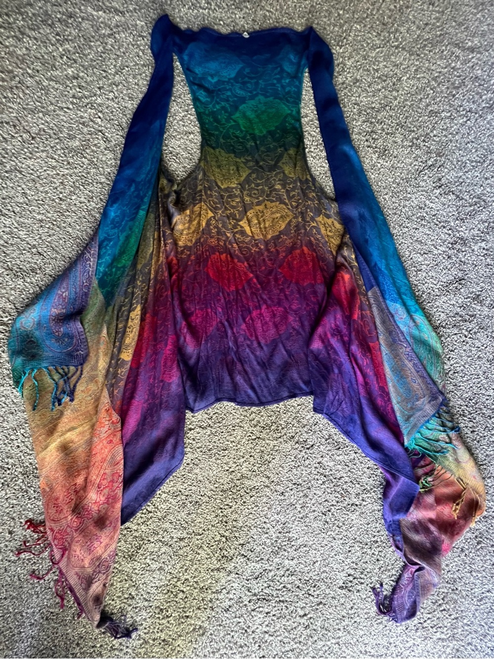 Rainbow Ombre Paisley Shawl Scarf🌈